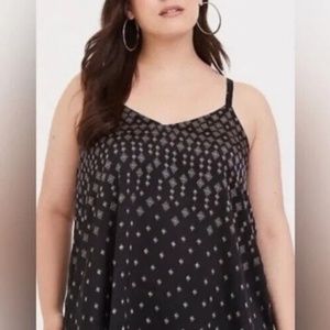 Torrid |  Cami Black & Pink Diamond print | Size 2